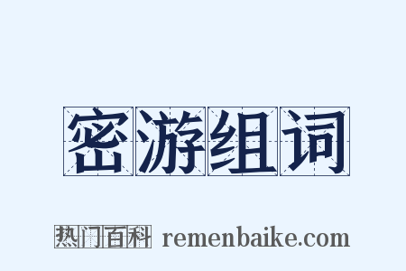 密游组词是什么意思的图片